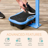 Lifepro TrimLite Vibration Plate Exercise Machine with Handlebars ?C Whole Body Vibration Machine, Ideal Lymphatic Drainage Massager ?C 99 Speed Levels, Bluetooth Speaker, Resistance Bands & Remote