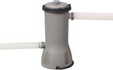Bestway 56655E Power Steel 16ft x 10ft x 42in Outdoor Oval Frame Above Ground Swimming Pool Set with 1000 GPH Cartridge Filter Pump, Ladder, and Cover
