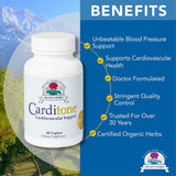Ayush Herbs Carditone, Unbeatable Blood Pressure and Cardiovascular Support Herbal Supplement, 60 Tablets