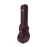 Crossrock Vintage Brown Arch-Top Wooden Case Les Paul Guitar (CRW600LBR)
