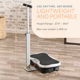 Lifepro TrimLite Vibration Plate Exercise Machine with Handlebars ?C Whole Body Vibration Machine, Ideal Lymphatic Drainage Massager ?C 99 Speed Levels, Bluetooth Speaker, Resistance Bands & Remote